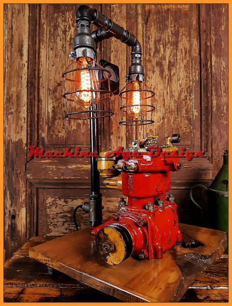 Traktor kompresszor lámpa , macine age , steampunk style