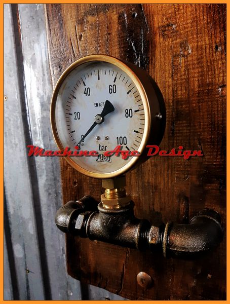 vintage fali lámpa , macine age , steampunk style