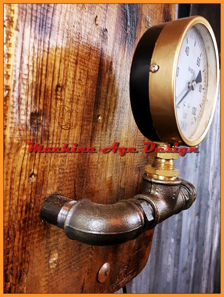 vintage fali lámpa , macine age , steampunk style